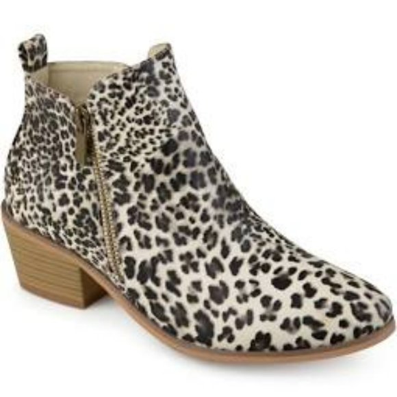 New Journee Collection Rebel Women’s ankle boot, leopard print, size 8 - Picture 1 of 6